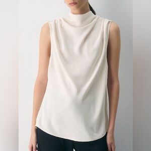 Babaton Cream Sleeveless Blouse